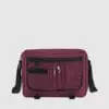 Custom messenger bag with long handles and front zip pockets
