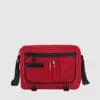 Custom messenger bag with long handles and front zip pockets