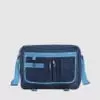 Custom messenger bag with long handles and front zip pockets