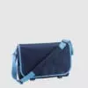 Custom messenger bag with long handles and front zip pockets