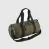 Recycled Barrel Bag in black, with long handles and rpet material