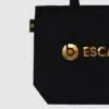 gold mirror print on bag in black