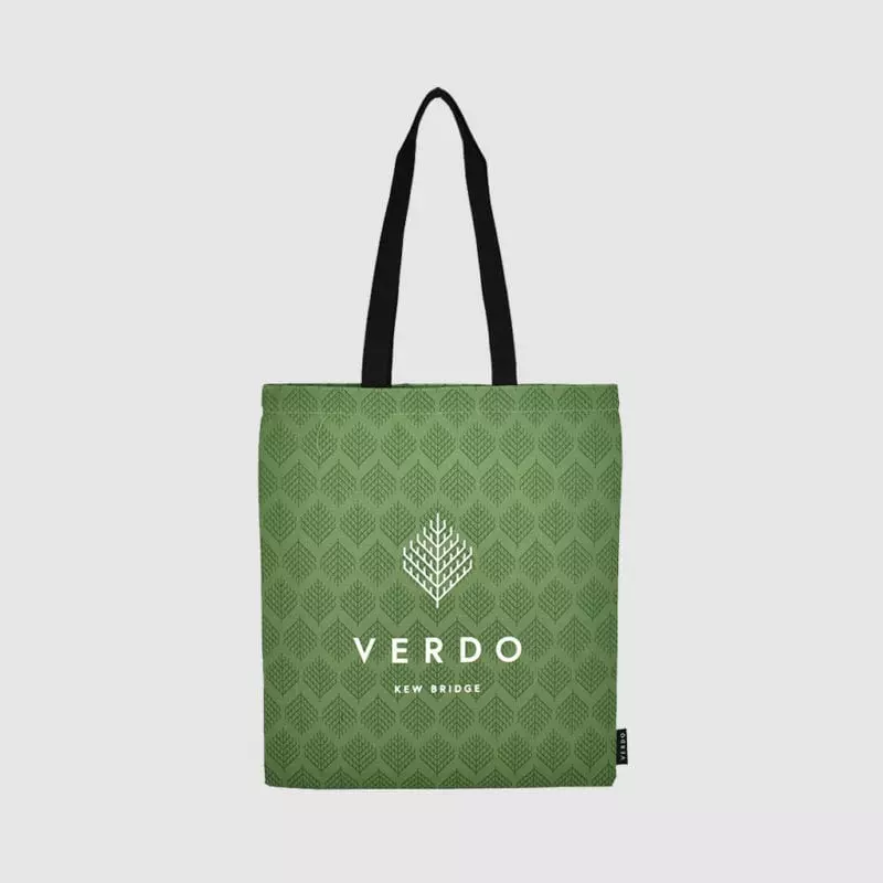 layered print on bag