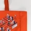 Detailed screen print on Pantone dyed bag