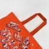 Pantone dyed bag with screen print