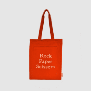 bespoke tote bag dyed orange fabric