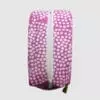 Custom cosmetic pouch all over pink print and while dots