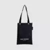 contemporary custom tote bag in black PVC