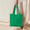 Women Holding Green Lightweight Tote Shopper Bag