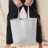 Man Holding Lightweight Grey Tote Bag