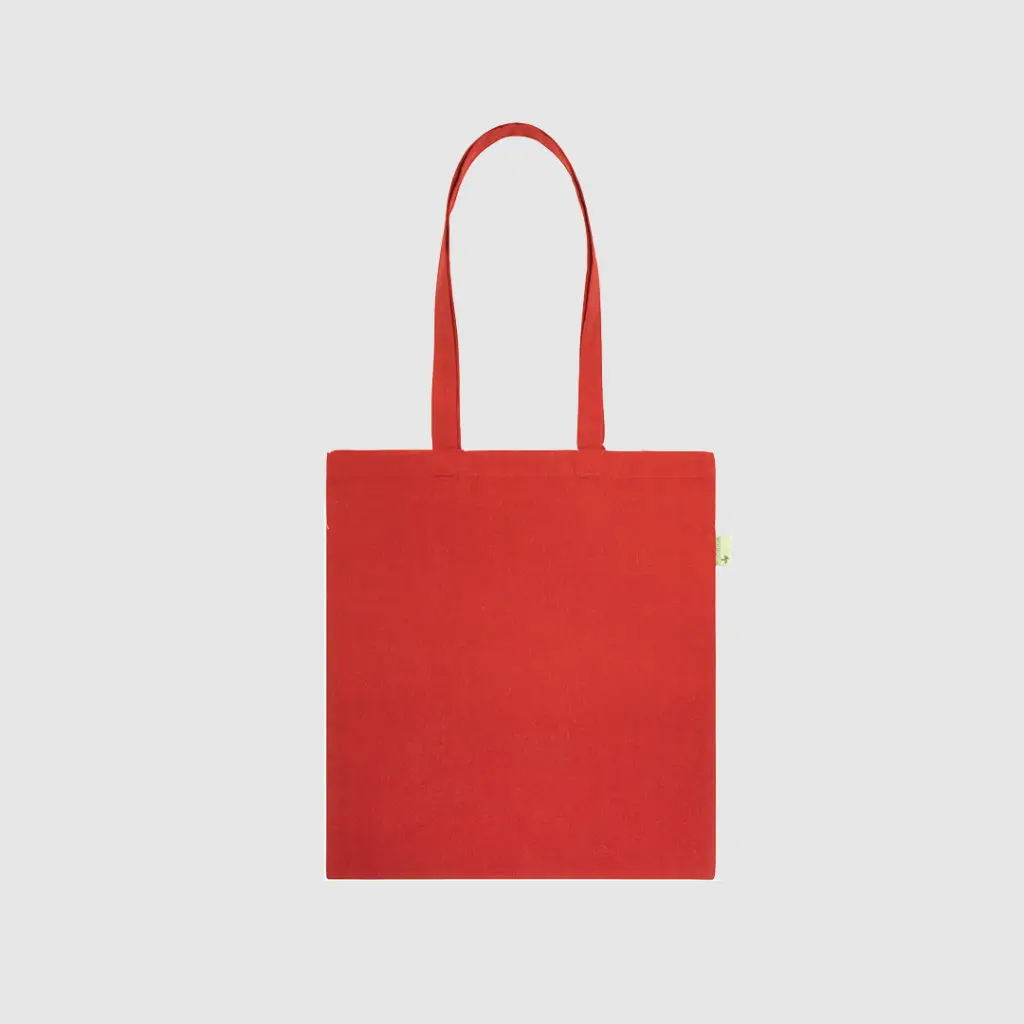 Red Recycled Cotton Tote Bag