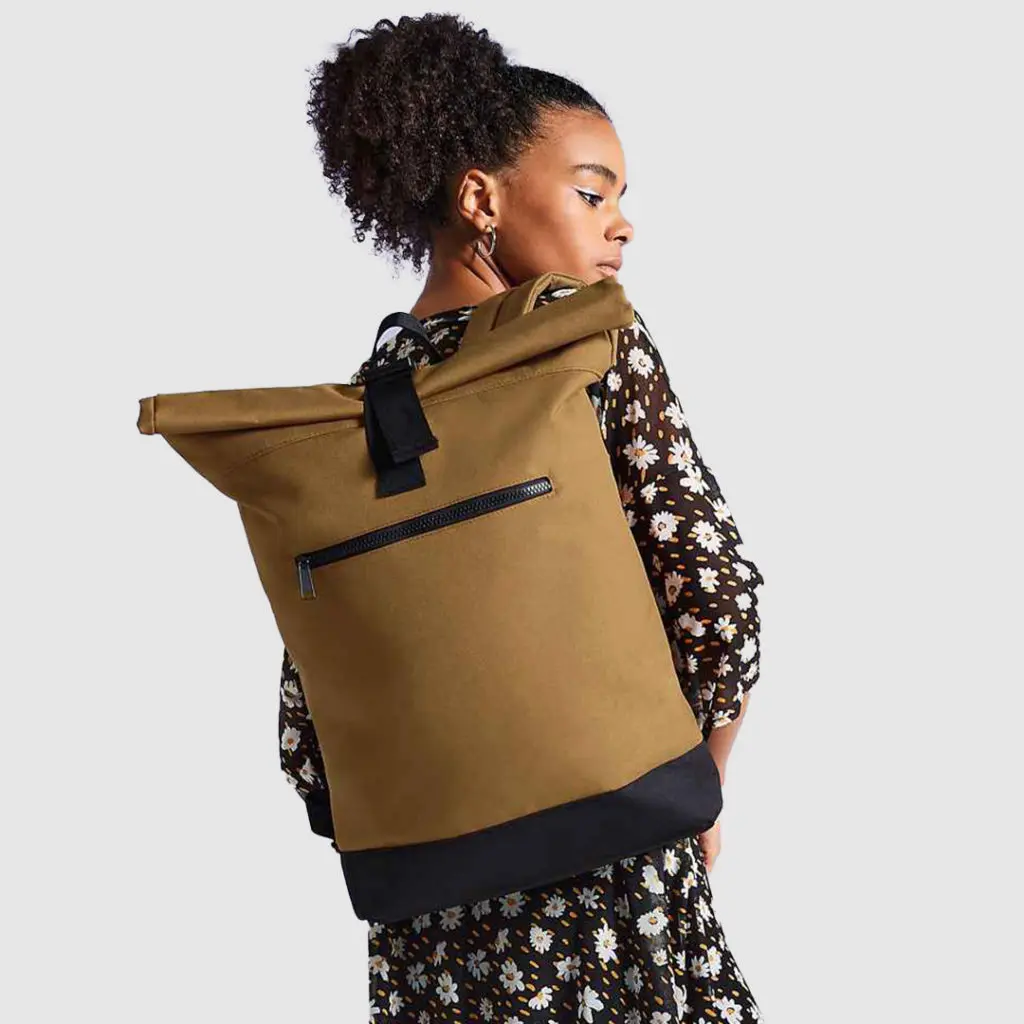 Caramel Roller Top Backpack