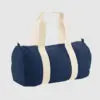 Navy/ Natural Cotton Tote Duffle Bag