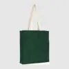 Forest Green/Natural 8oz Cotton Shopper Tote with Gusset