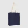 Navy/ Natural 8oz Cotton Shopper Tote with Gusset