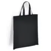 Black Short Handled Shopper Tote Bag