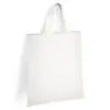 White Short Handled Shopper Tote Bag