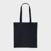 Black Cotton Shopper Tote Bag