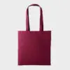Burgundy Cotton Shopper Tote Bag