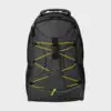 Grey/Black Backpack Front with Glow in the Dark Yellow Straps