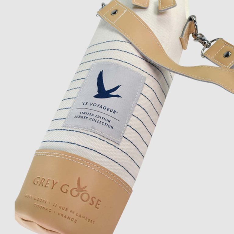 Grey Goose Bottle Cooler Bag Label and Base Detail
