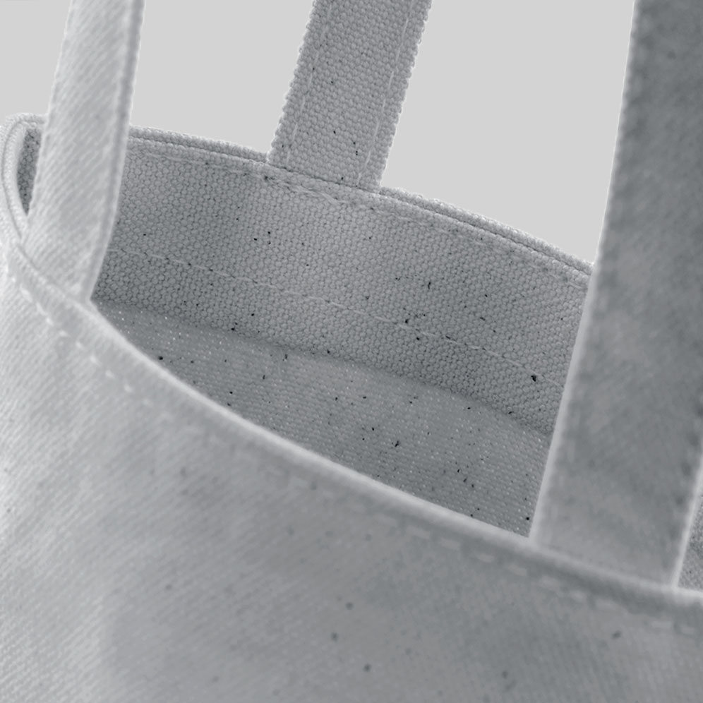 Interior Detail Light Grey 12oz Bottle Bag – Fairtrade Cotton