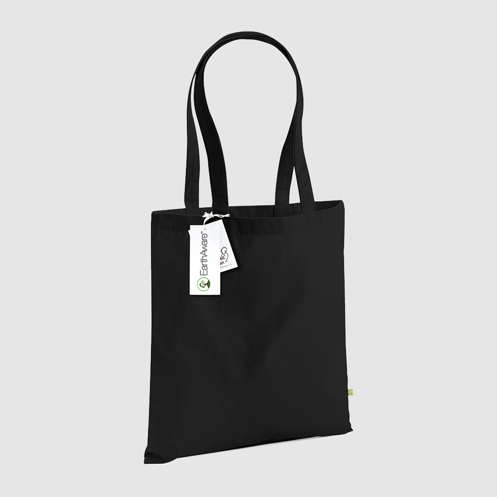 Natural Zip Top Long Handle Canvas Tote Bag