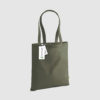 Custom organic cotton canvas totes, with long handles for shoulder carry