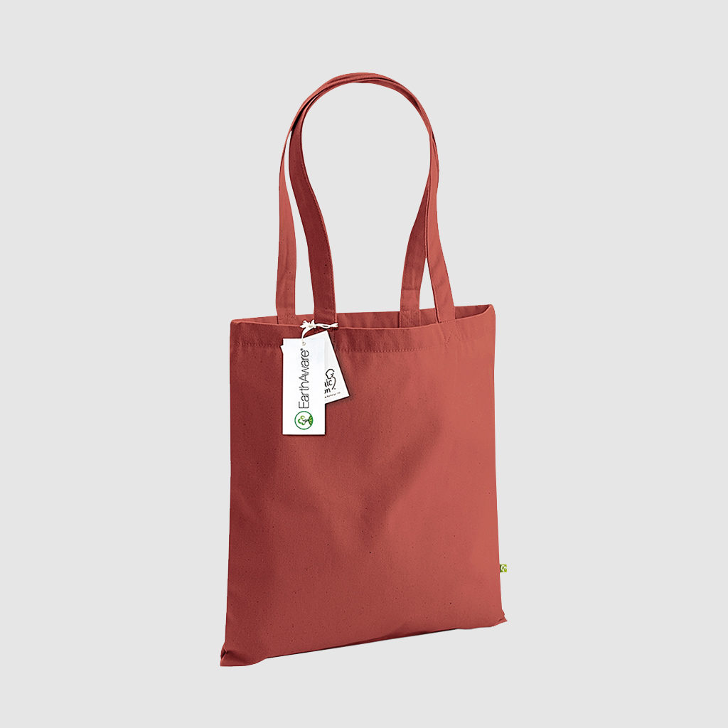 Custom organic cotton canvas totes, with long handles for shoulder carry