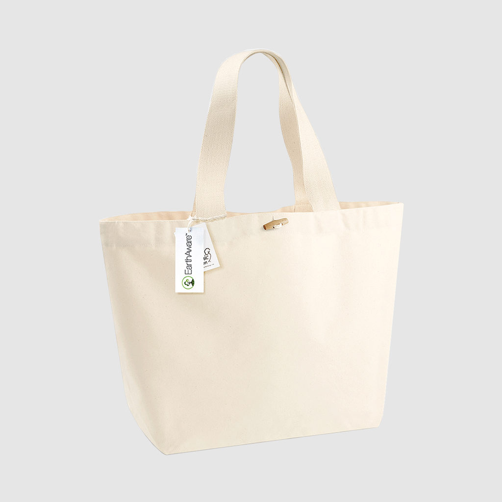 Custom shopper made from cotton canvas, customisation options available