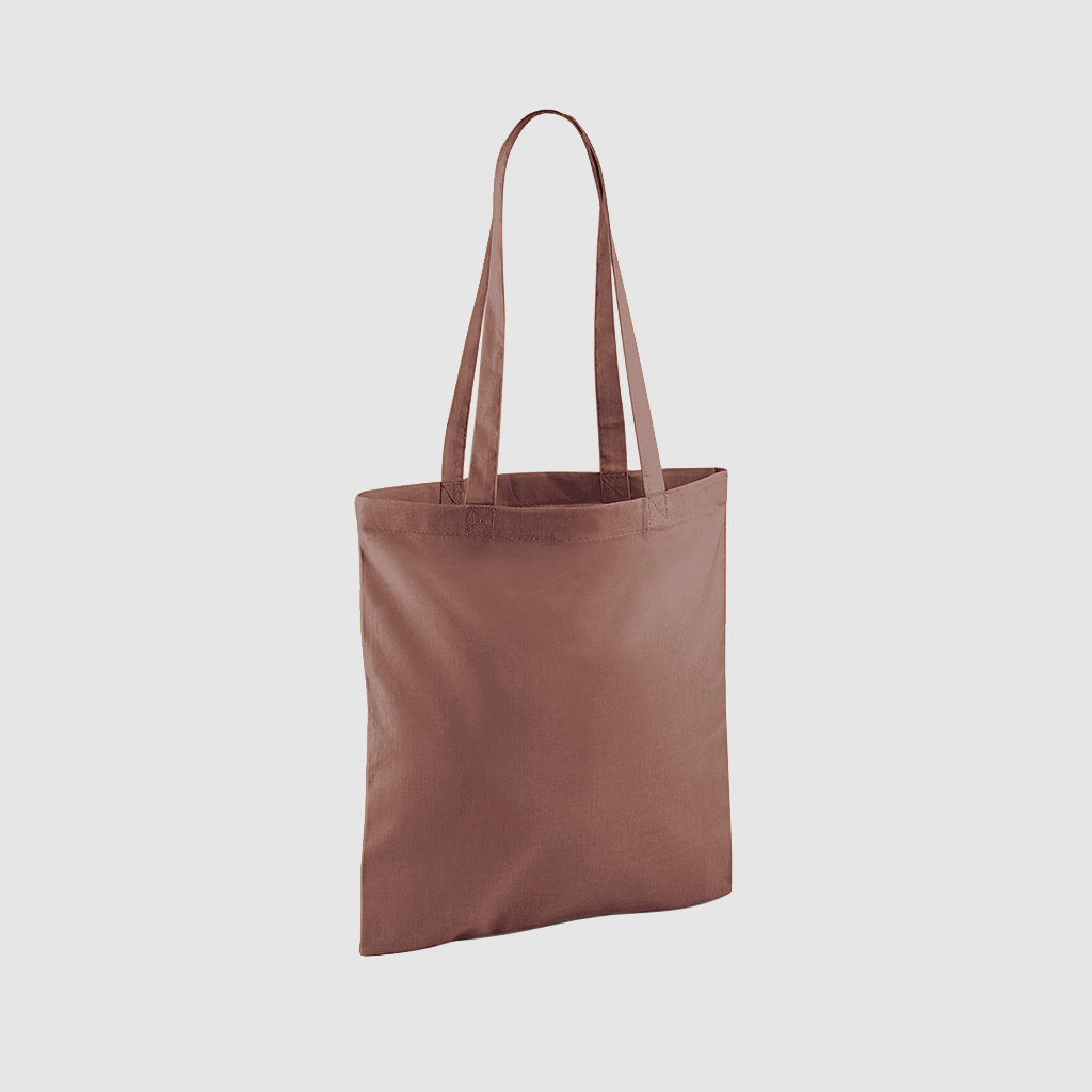 Custom shopper tote in black with long handles, shoulder carry and inexpensive option