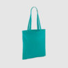 Custom shopper tote in black with long handles, shoulder carry and inexpensive option