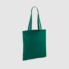 Custom shopper tote in black with long handles, shoulder carry and inexpensive option
