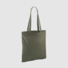 Custom shopper tote in black with long handles, shoulder carry and inexpensive option