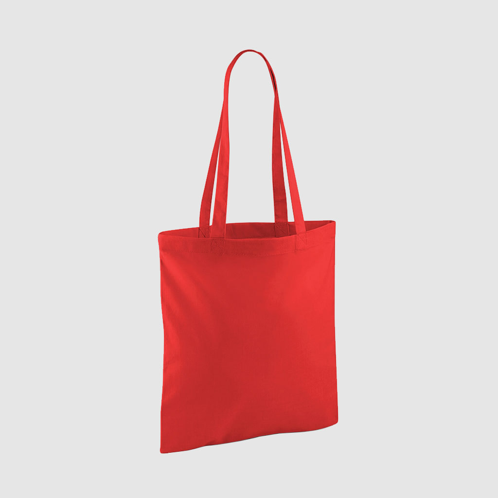 Custom shopper tote in black with long handles, shoulder carry and inexpensive option
