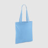 Custom shopper tote in black with long handles, shoulder carry and inexpensive option