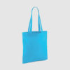 Custom shopper tote in black with long handles, shoulder carry and inexpensive option