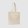 Custom long handle shopper, made from woven, cotton in black