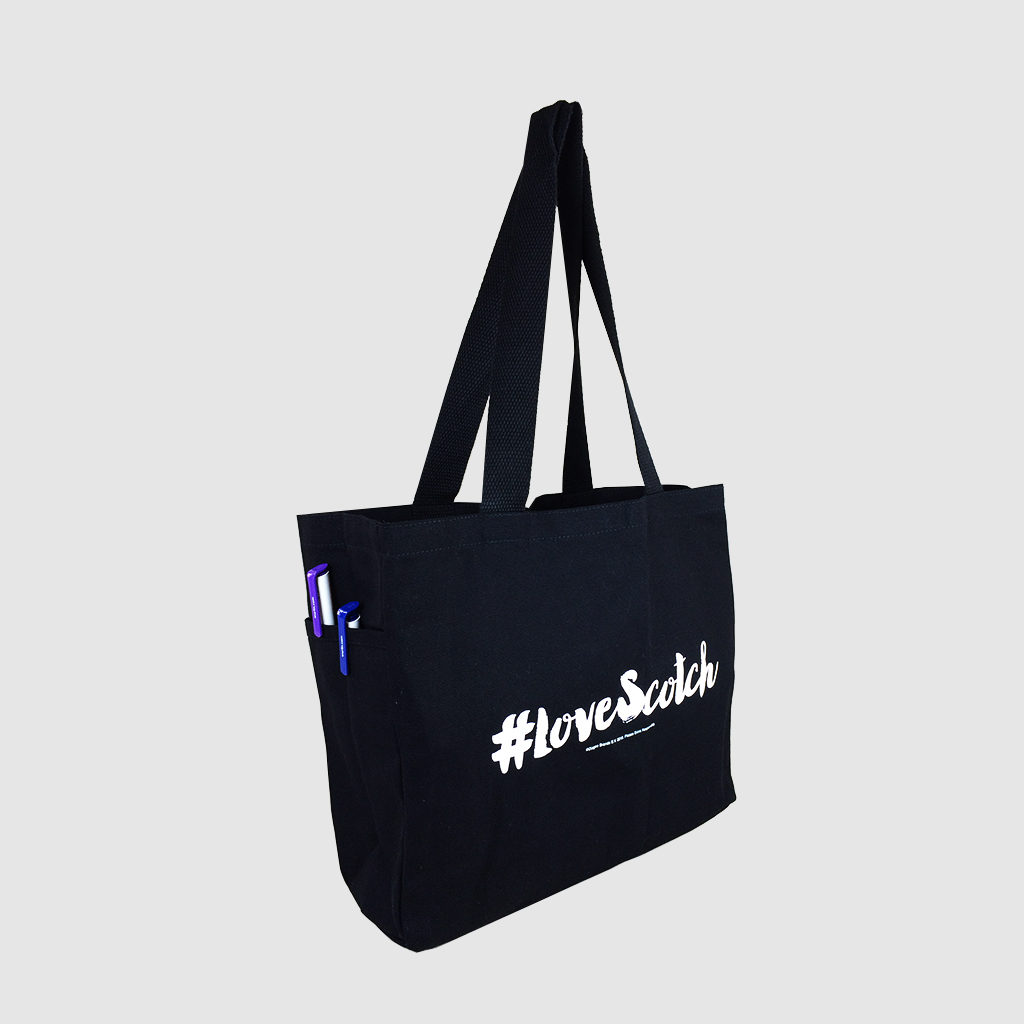Tote 10oz Eco Canvas with Side Pocket – black