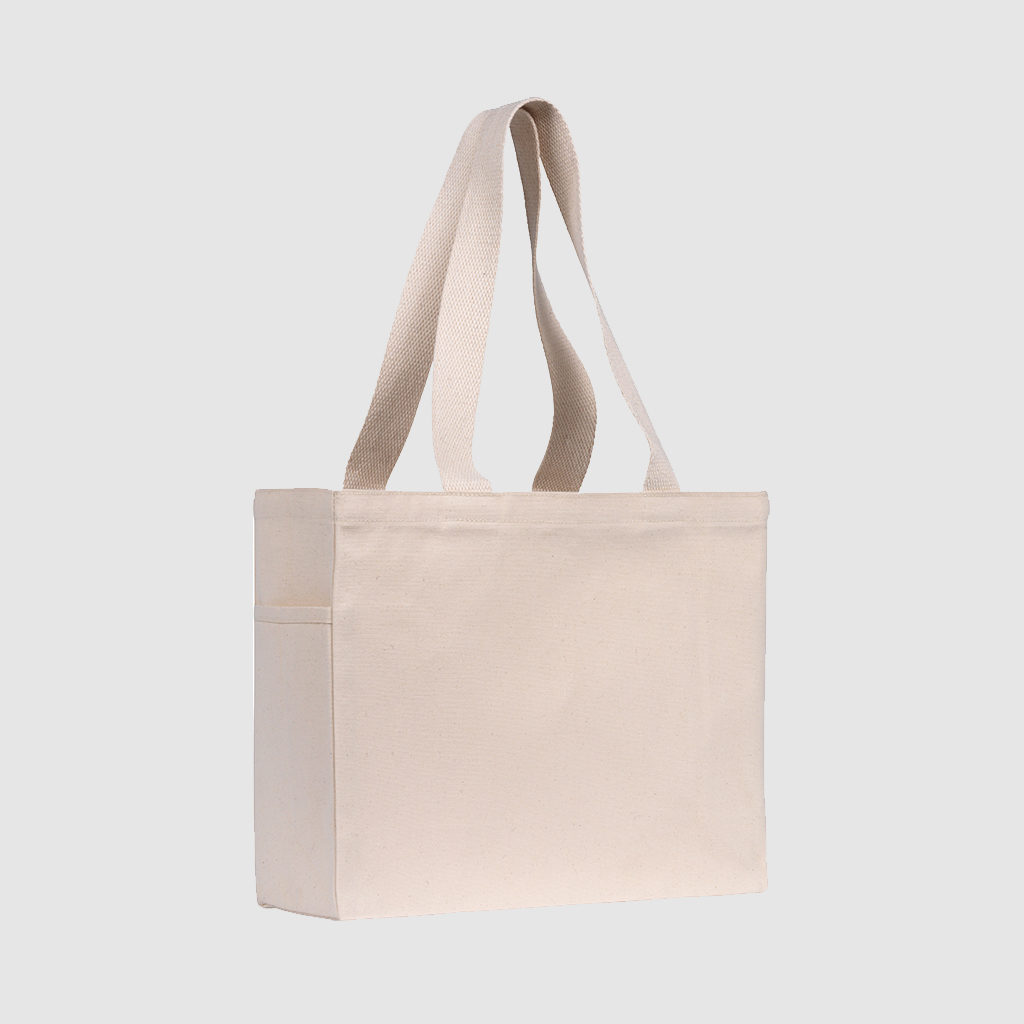 Tote 10oz Eco Canvas with Side Pocket