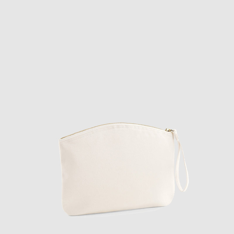 Custom cosmetic bag made from cotton with strap