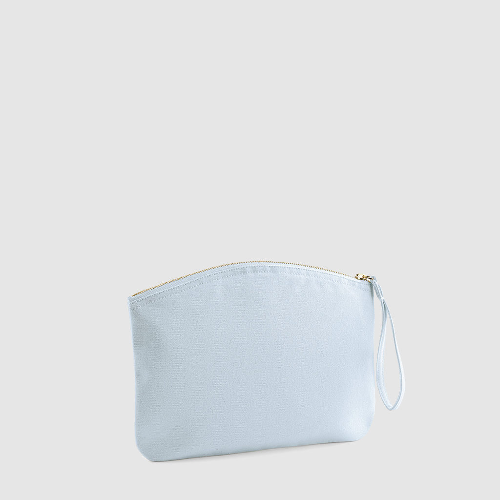 Custom cosmetic bag made from cotton with strap