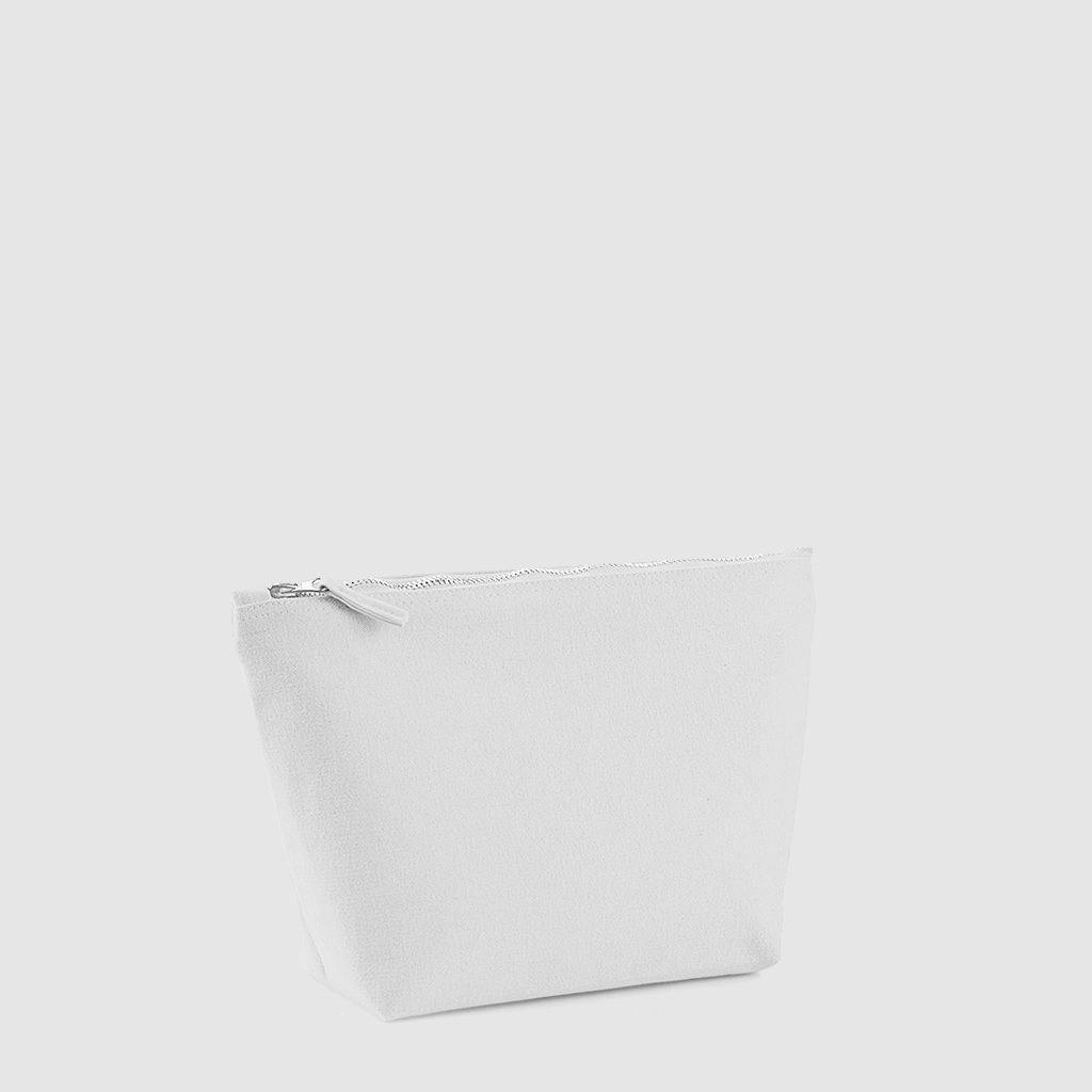 Custom cosmetic bag in black made from cotton canvas