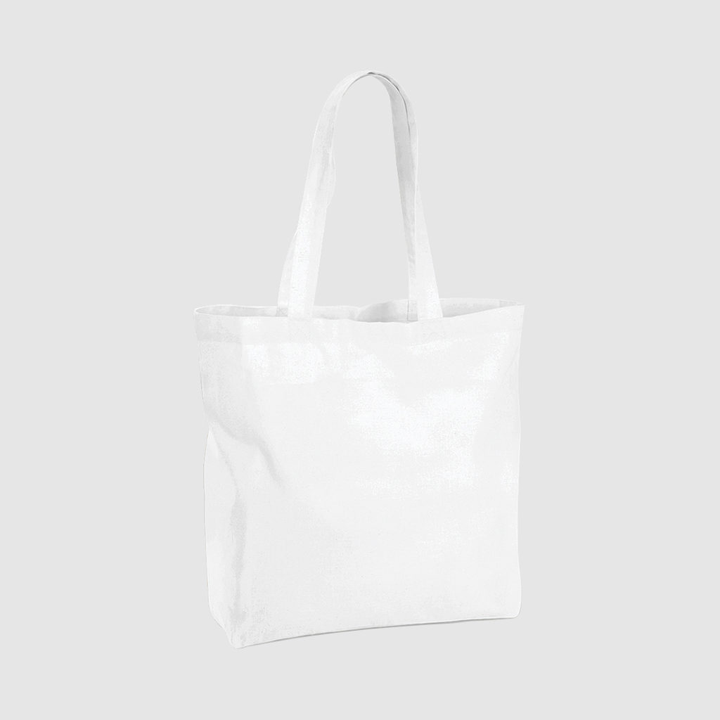 Custom black tote bag made from woven cotton