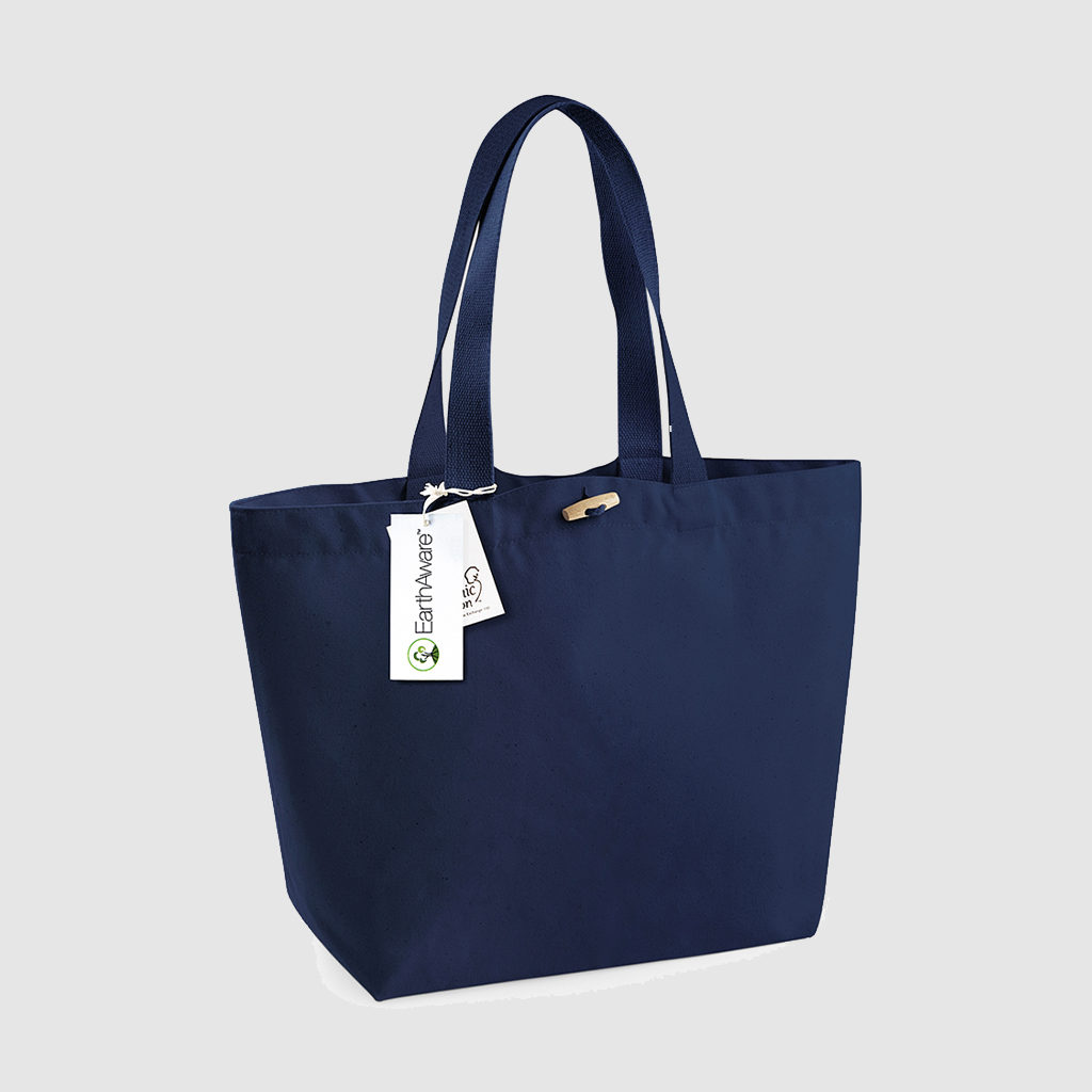 Custom shoulder bag, in black with cotton web straps