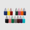 Custom portrait dyed canvas bag with long handles