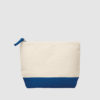 Custom cotton zip bag with contrast base, various colourway options are available