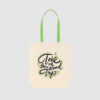 Custom mid weight tote made from tightly woven canvas, with shoulder-carry long handles