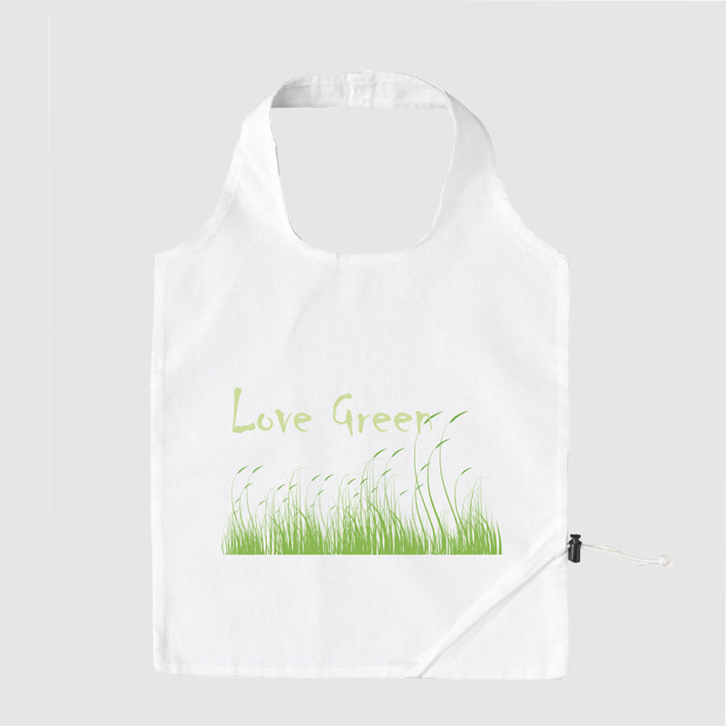 Custom folding shopper made from cotton, with double carrying straps