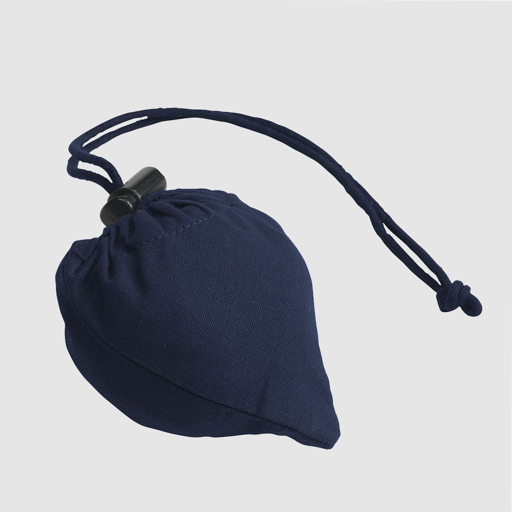 Custom folding shopper made from cotton, with double carrying straps